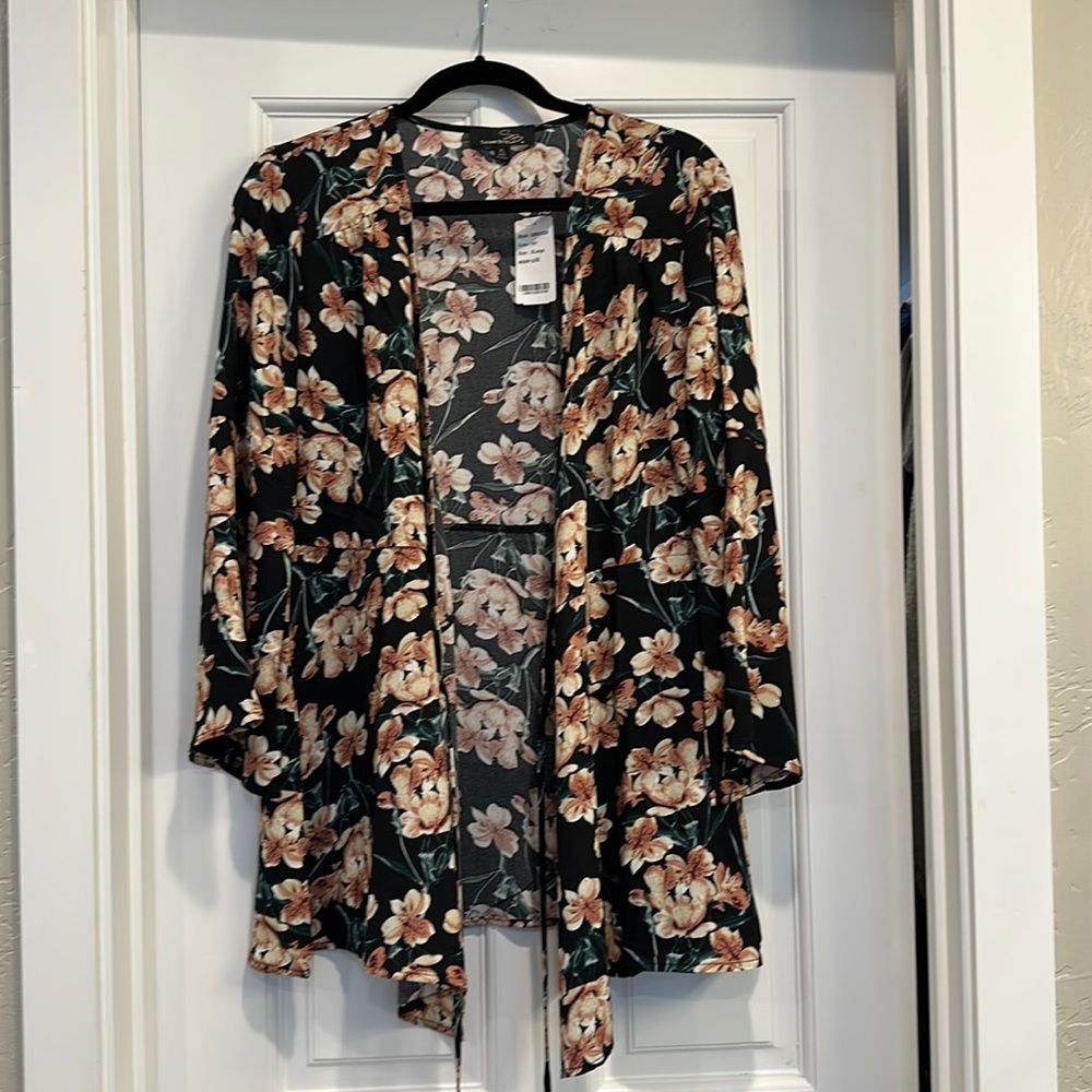 Suzanne Betro wrap tie blouse xl nwt